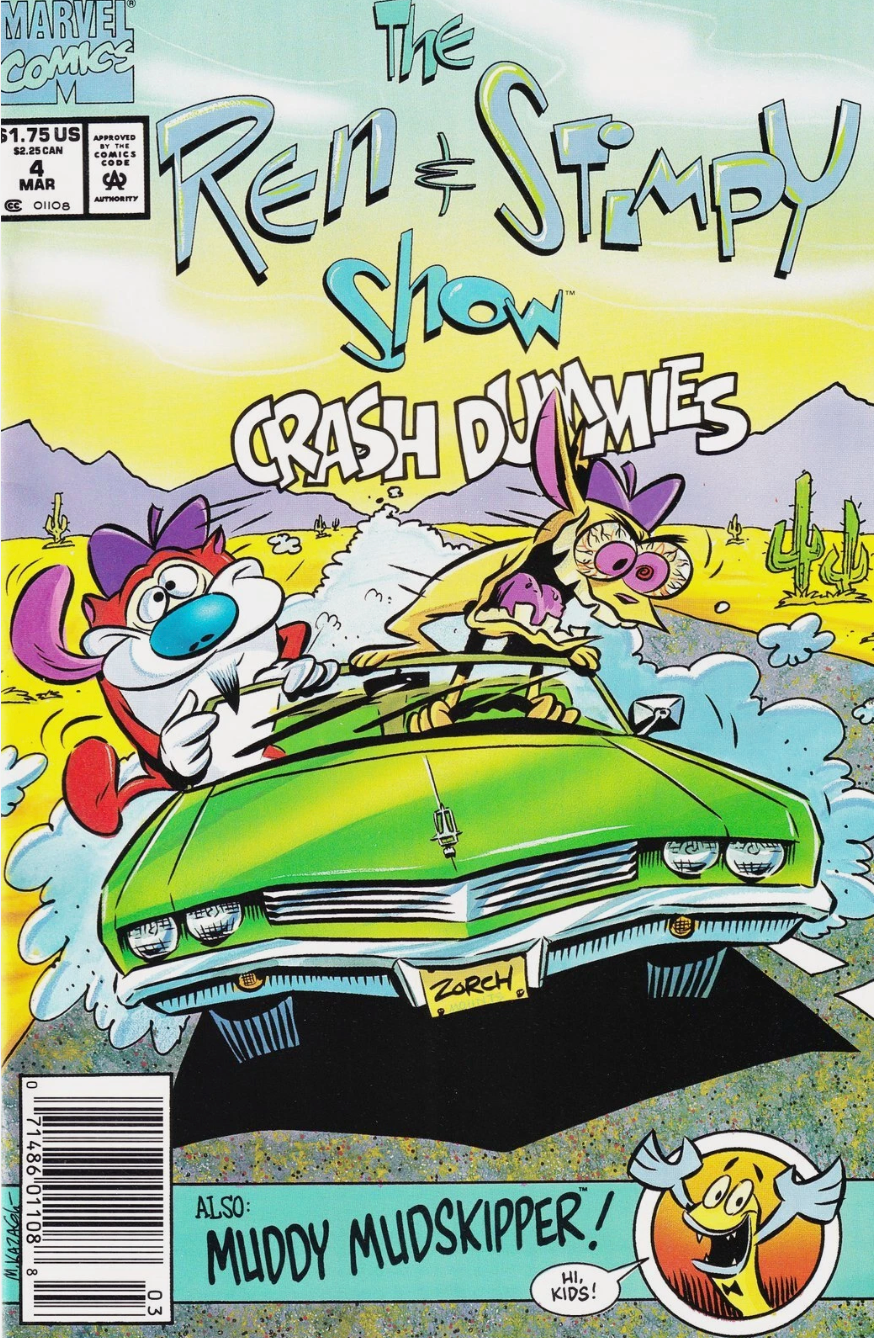 REN & STIMPY #4 1993 NEWSSTAND Ren & Stimpy MARVEL COMICS