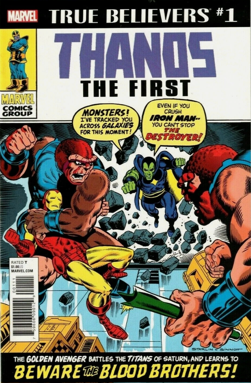 TRUE BELIEVERS THANOS THE FIRST #1 2018 (1ST APP THANOS) Fantastic Four MARVEL COMICS