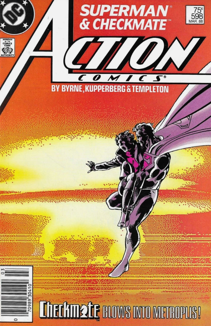 ACTION COMICS #598 1988 (1ST APP CHECKMATE) NEWSSTAND Action Comics DC COMICS