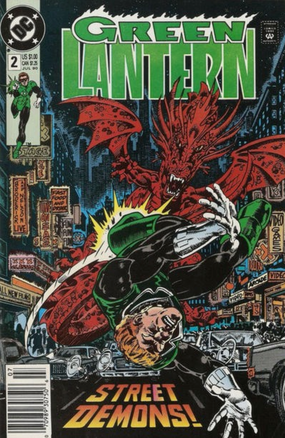 GREEN LANTERN #2 NEWSSTAND 1990