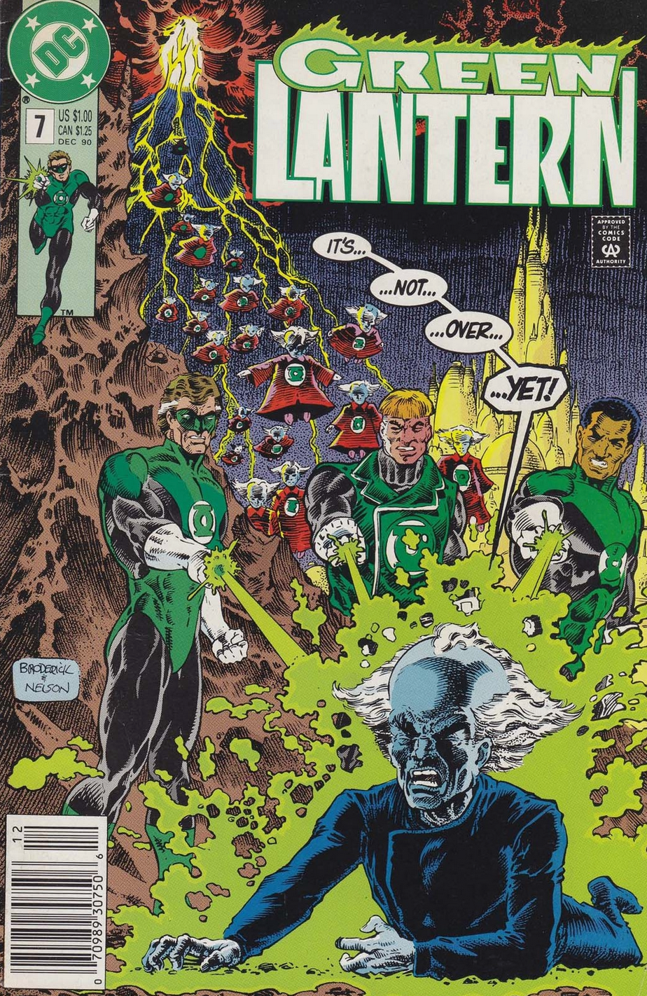 GREEN LANTERN #7 NEWSSTAND 1990 Green Lantern MARVEL COMICS