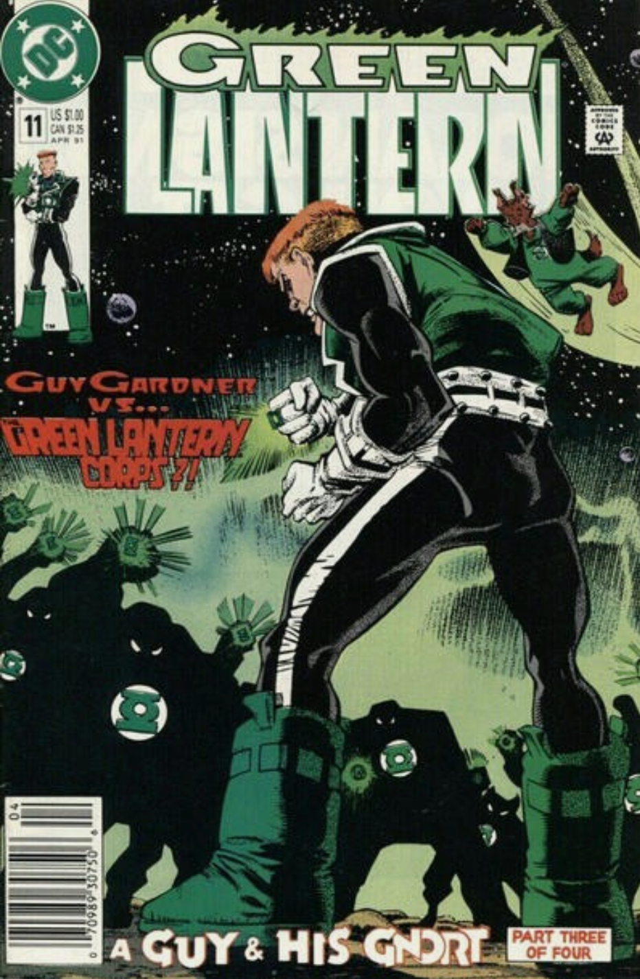GREEN LANTERN #11 1991 NEWSSTAND Green Lantern MARVEL COMICS