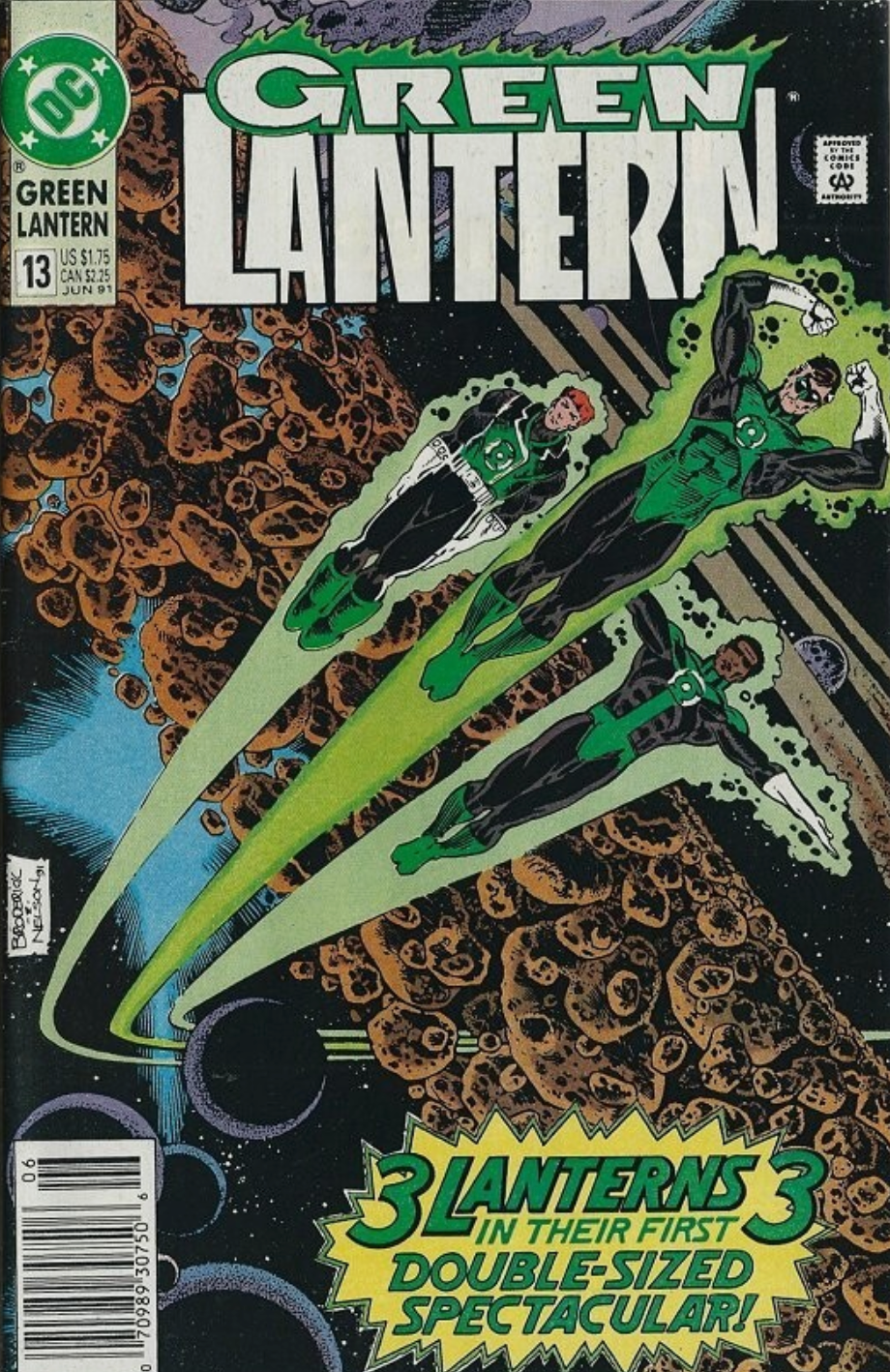 GREEN LANTERN #13 1991 NEWSSTAND Green Lantern MARVEL COMICS