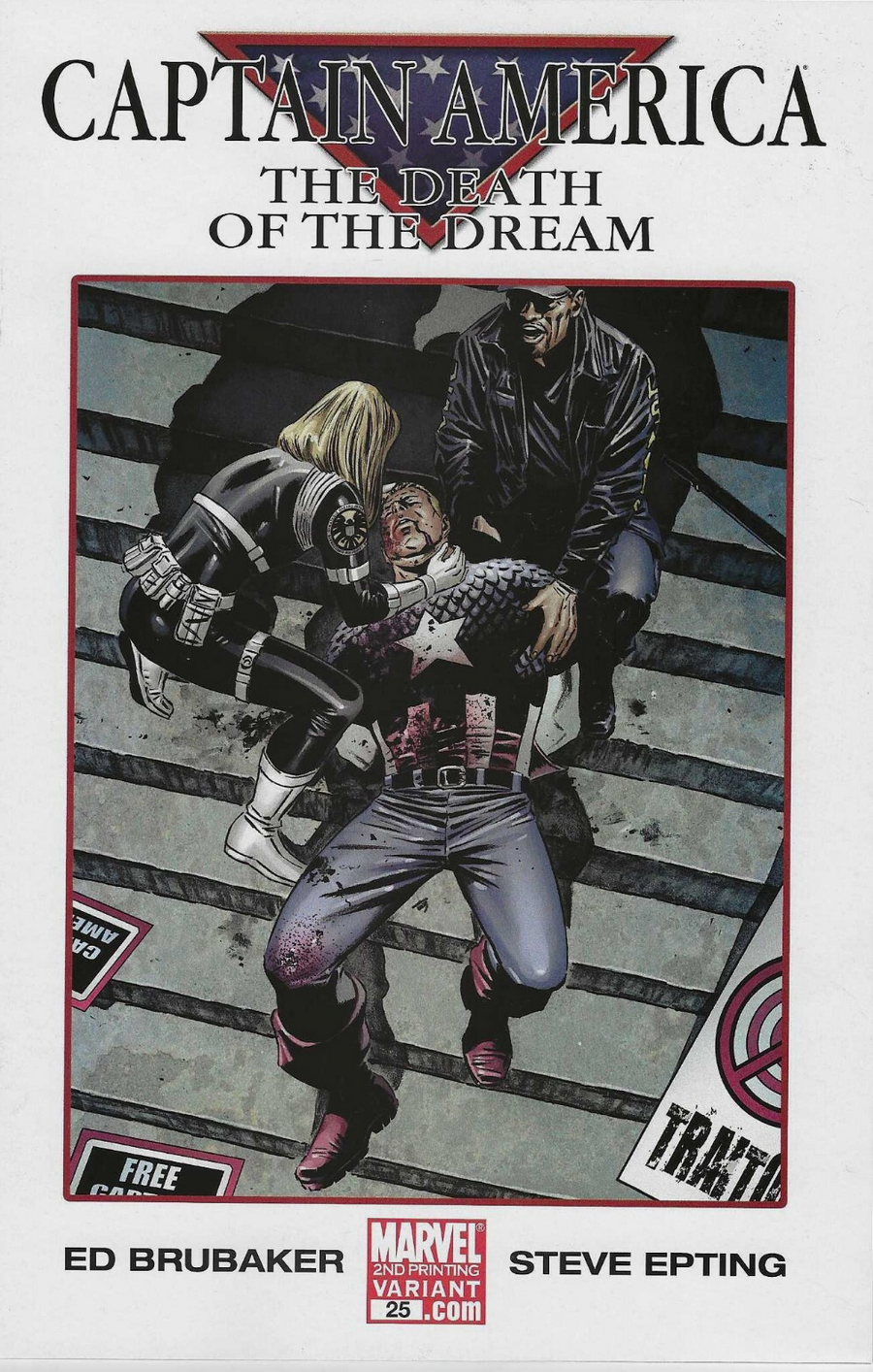 CAPTAIN AMERICA #25 2ND PRINT VARIANT 2007 Captain America MARVEL COMICS