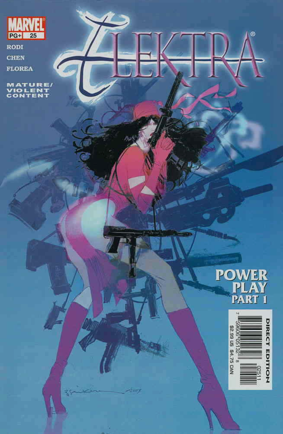 ELEKTRA #25 SIENKIEWICZ 2003 Elektra MARVEL COMICS