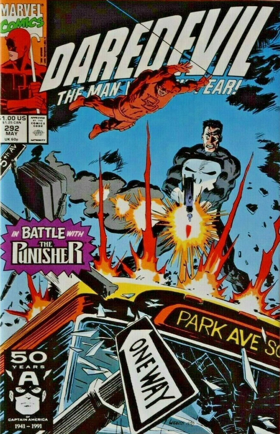 DAREDEVIL #292 1990 Daredevil MARVEL COMCS