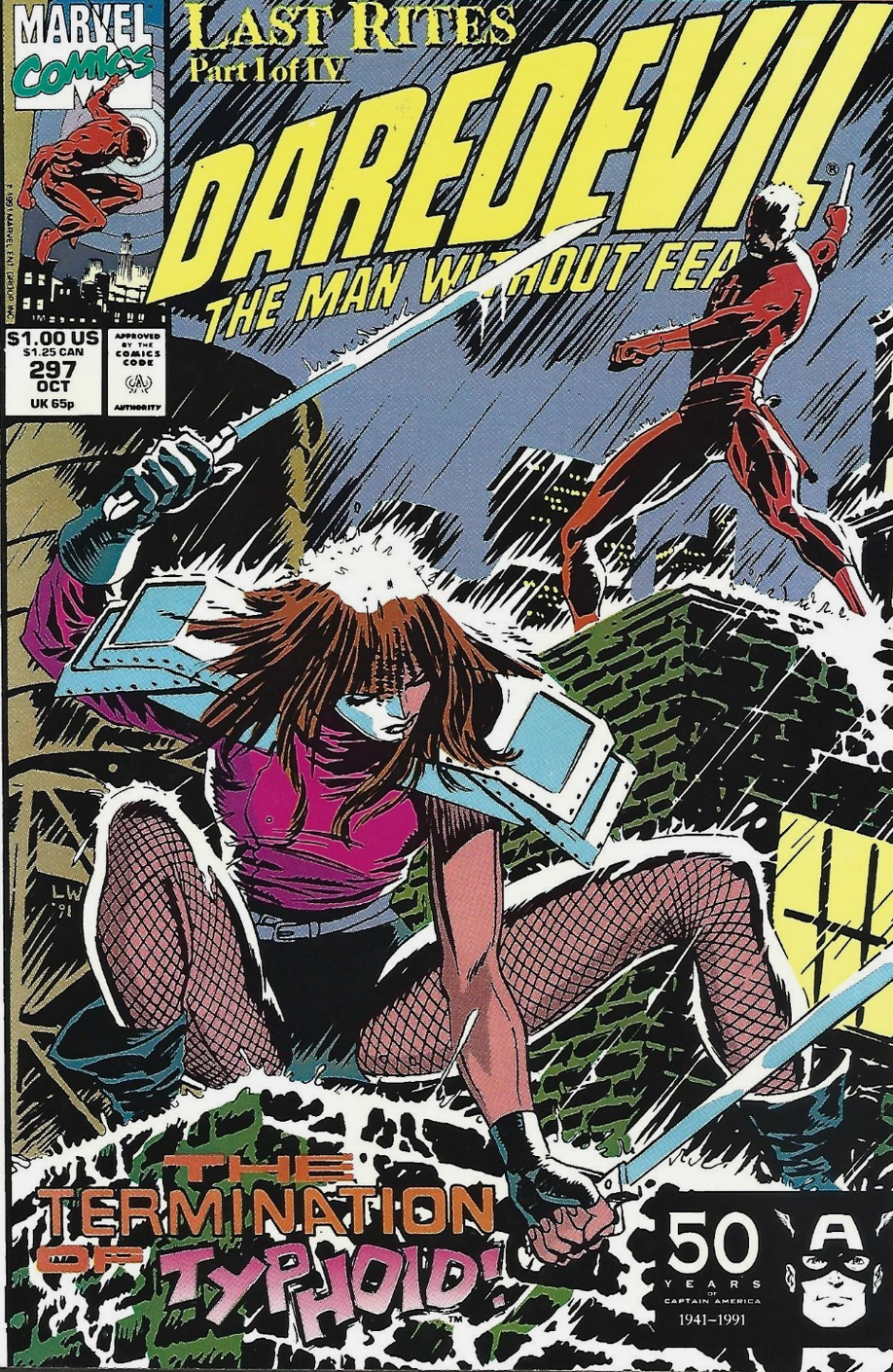 DAREDEVIL #297 1991 Daredevil MARVEL COMCS