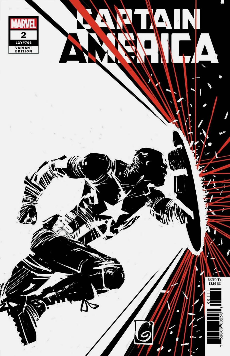 CAPTAIN AMERICA #2 GARNEY 1:25 VARIANT 2018 Captain America MARVEL COMICS