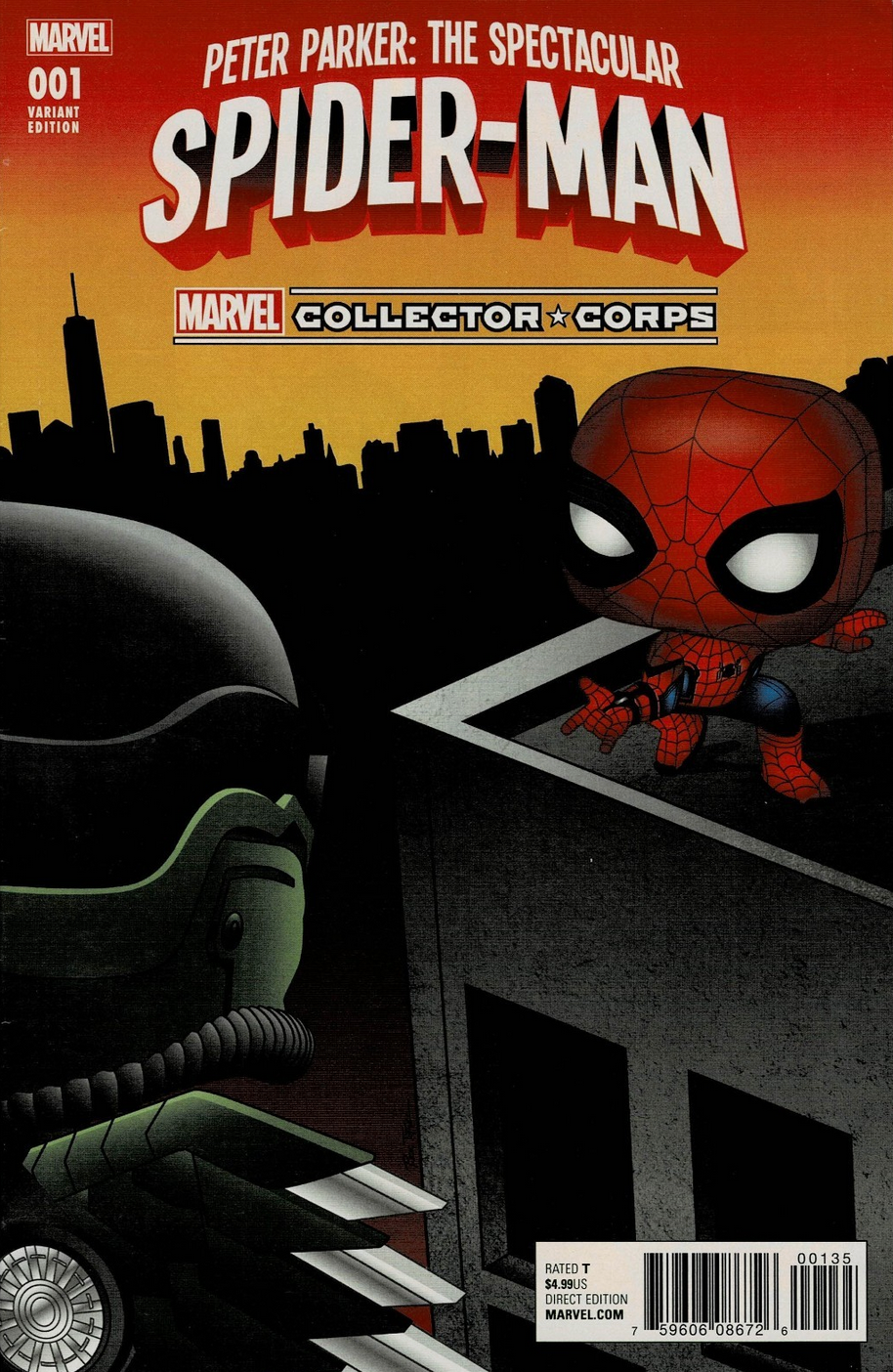PETER PARKER SPECTACULAR SPIDER-MAN #1 COLLECTOR CORPS VARIANT 2017 Spectacular Spider-Man MARVEL COMCS