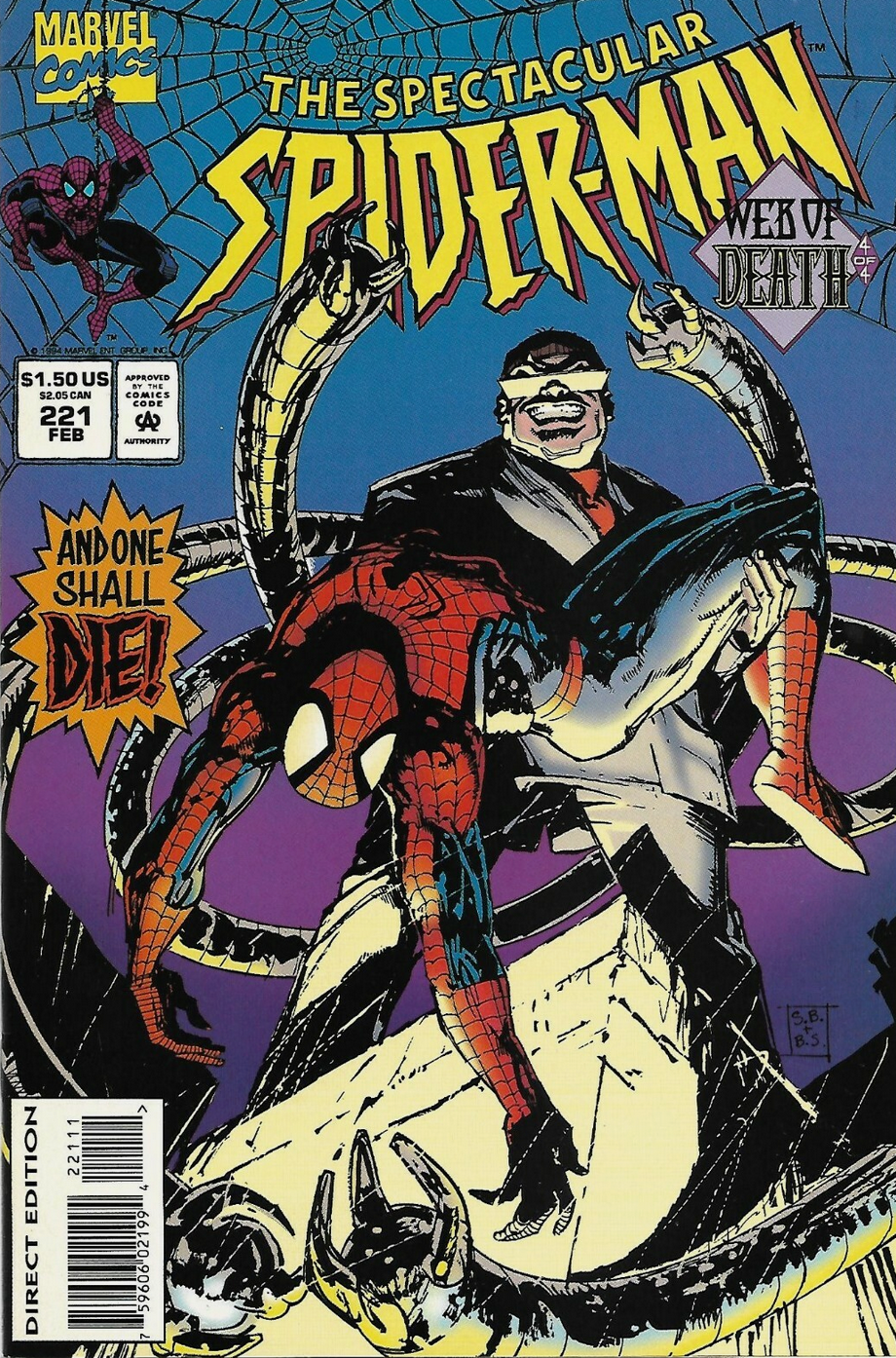 SPECTACULAR SPIDER-MAN #221 1995 Spectacular Spider-Man MARVEL COMCS