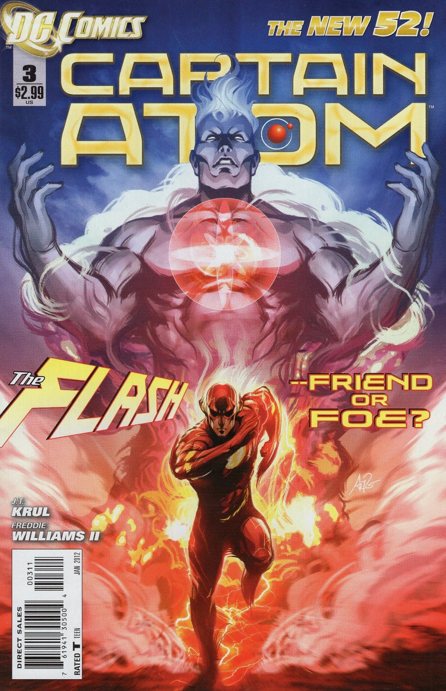 CAPTAIN ATOM #3 NEW 52 2011 ARTGERM COVER