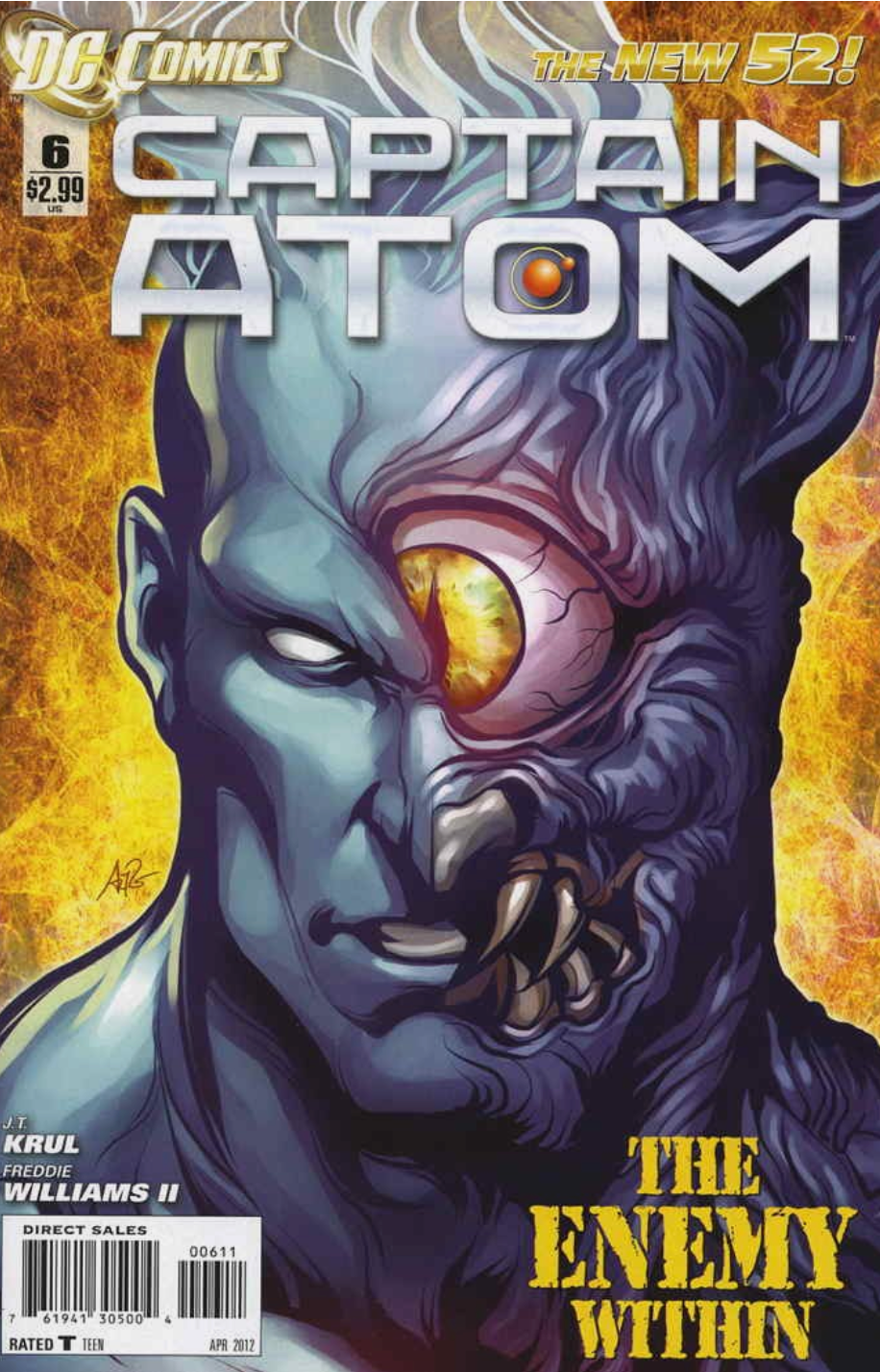 CAPTAIN ATOM #6 NEW 52 2012 ARTGERM COVER