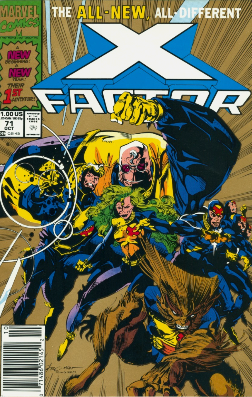 X-FACTOR #71 1991 NEWSSTAND 2ND PRINT VARIANT X-Factor MARVEL COMICS