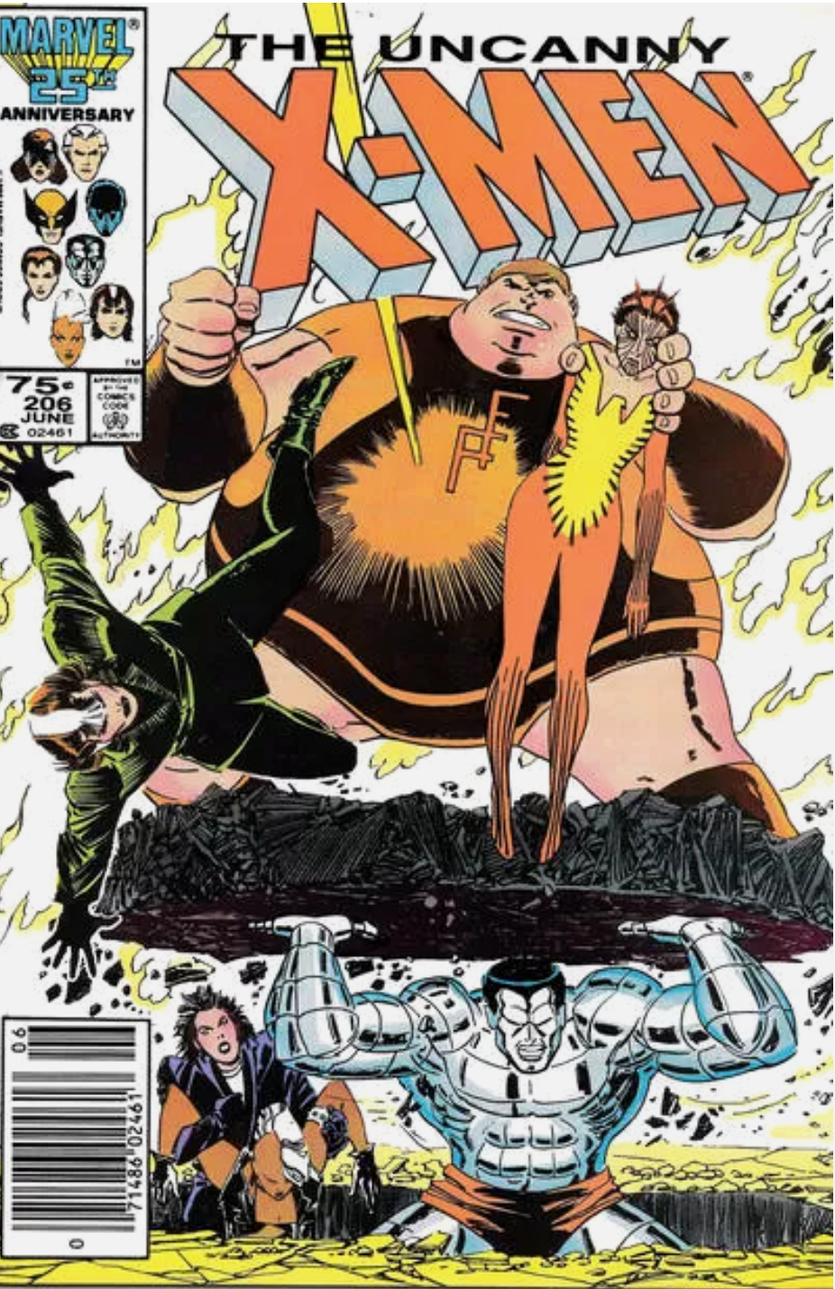 X-MEN #206 1986 NEWSSTAND
