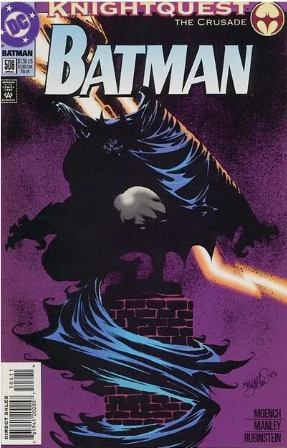 BATMAN #506 1994 KNIGHTQUEST Batman DC COMICS