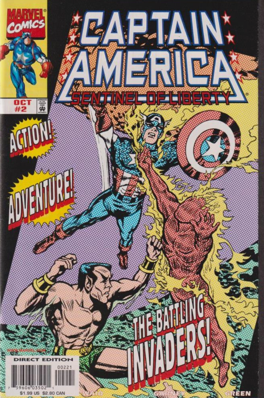 Captain American Sentinel of Liberty #2 Variant 1998 Captain America MARVEL COMCS