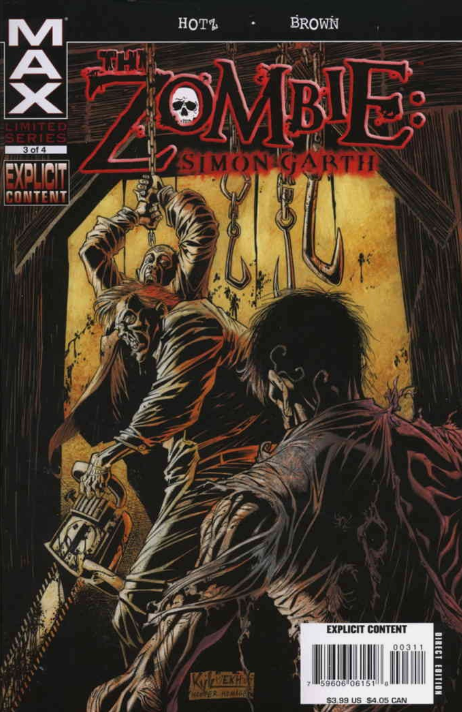 Zombie Simon Garth #3 Max 2008 Zodiac MARVEL COMCS