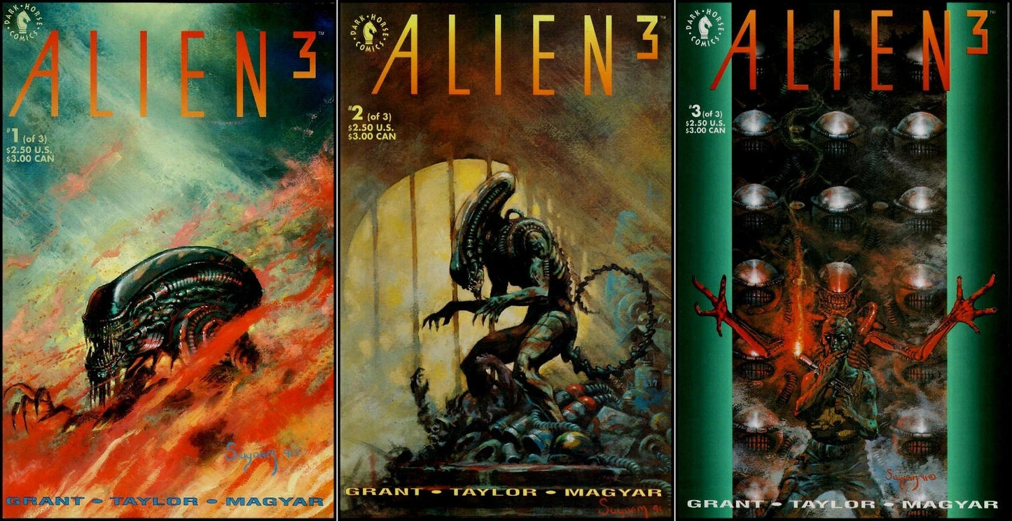 ALIENS 3 #1-3 1992 SUYDAM SET Alien DARK HORSE
