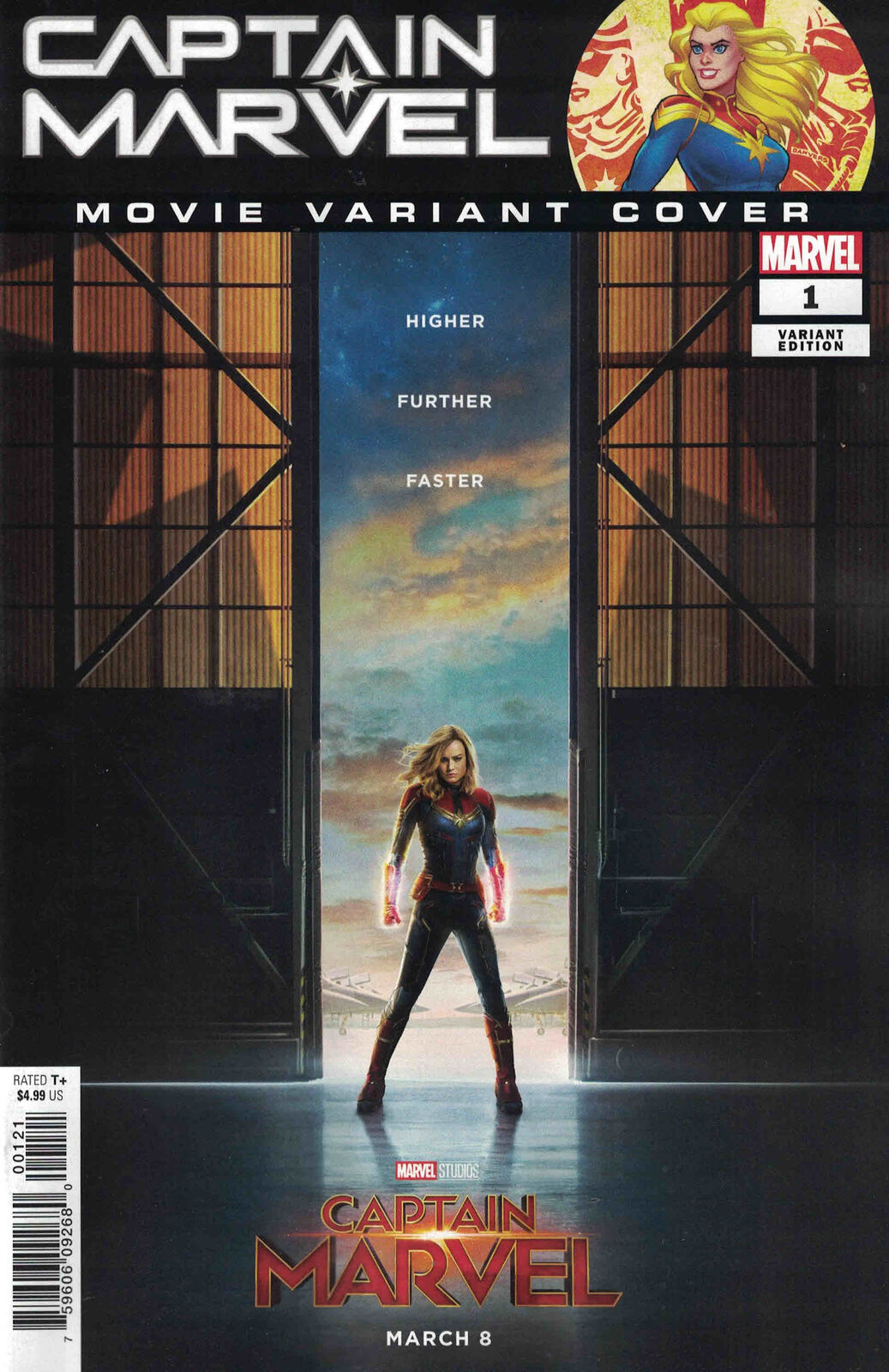 CAPTAIN MARVEL #1 MOVIE 1:10 VARIANT 2019 comic book MARVEL COMICS