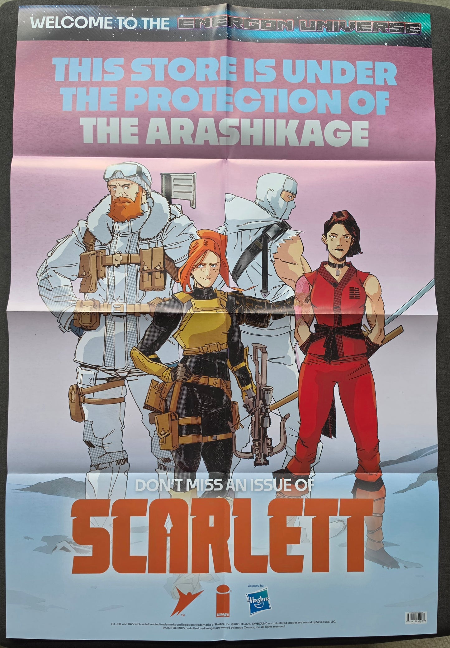 GI JOE DESTRO SCARLETT DOUBLE SIDED FOLDED PROMOTIONAL POSTER Batman DC COMICS