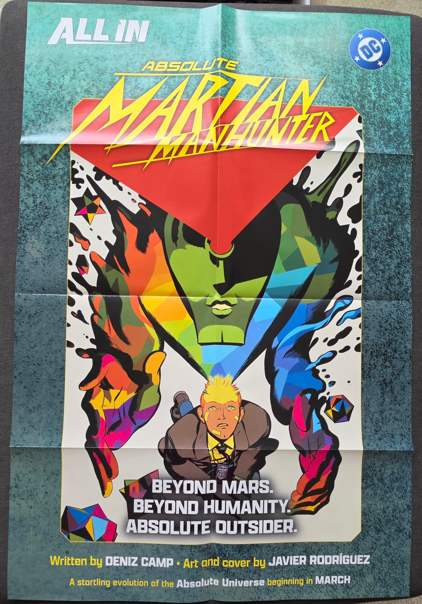ABSOLUTE MARTIAN MANHUNTER #1 FOLDED PROMOTIONAL POSTER Batman DC COMICS