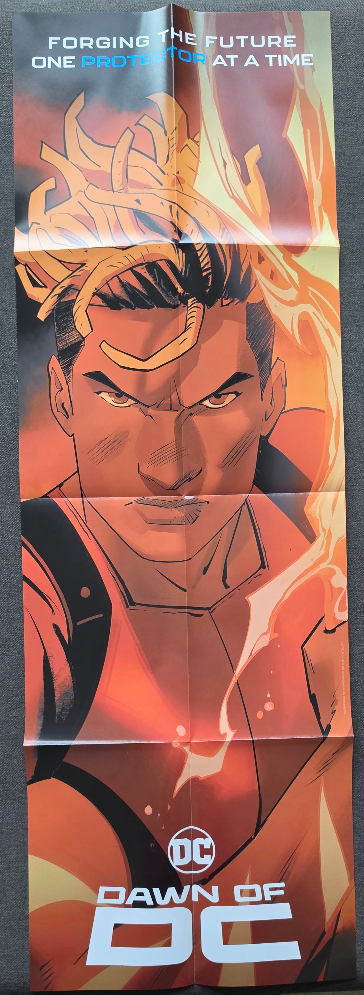 DAWN OF DC AQUAMAN JACKSON HYDE FOLDED PROMOTIONAL POSTER Shazam DC COMICS