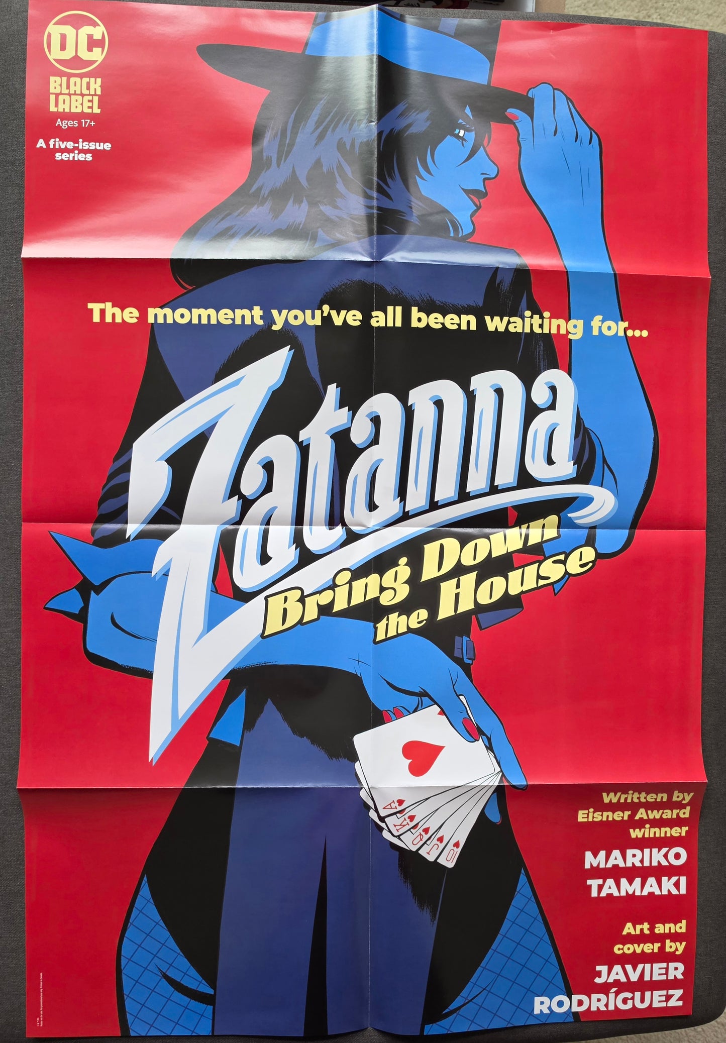 ZATANNA BRING DOWN THE HOUSE FOLDED PROMOTIONAL POSTER Shazam DC COMICS