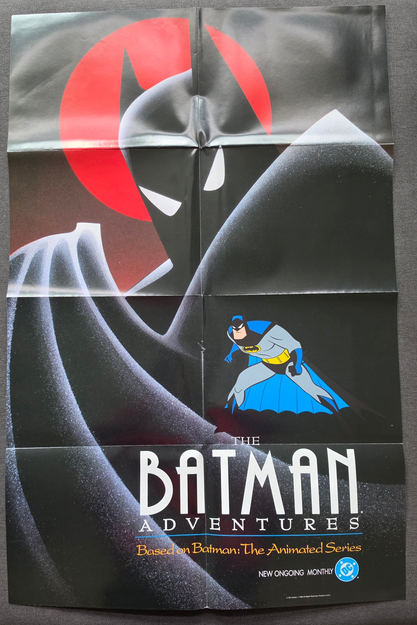 BATMAN ADVENTURES BATMAN THE ANIMATED SERIES FOLDED PROMOTIONAL POSTER Batman DC COMICS