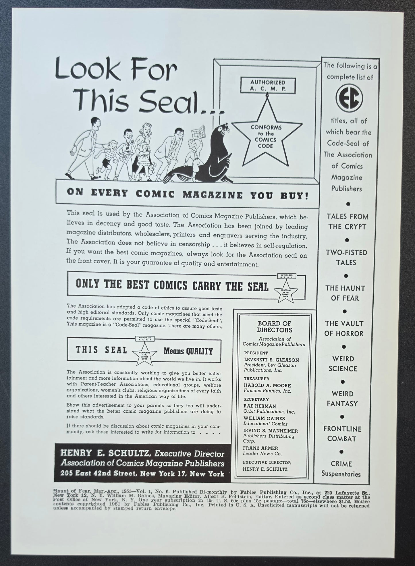 HAUNT OF FEAR #6 PRINT EC Comics EC Comics