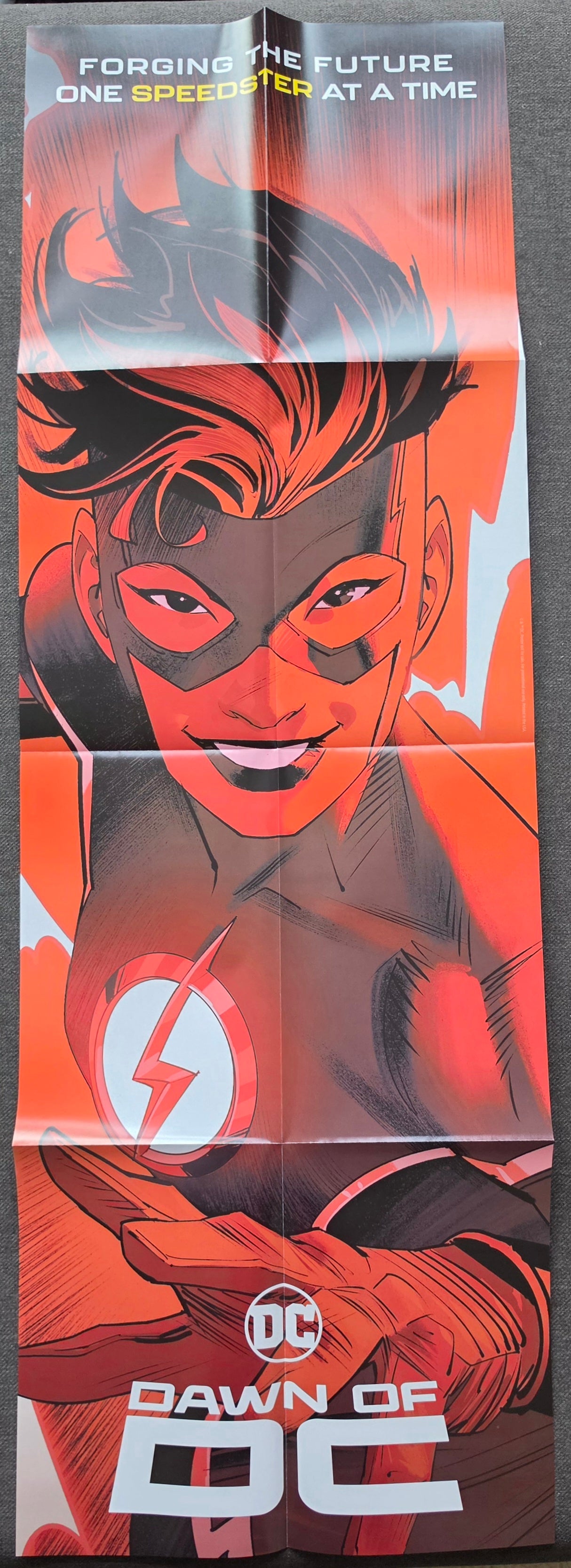 DAWN OF DC FLASH AVERY HO FOLDED PROMOTIONAL POSTER Shazam DC COMICS