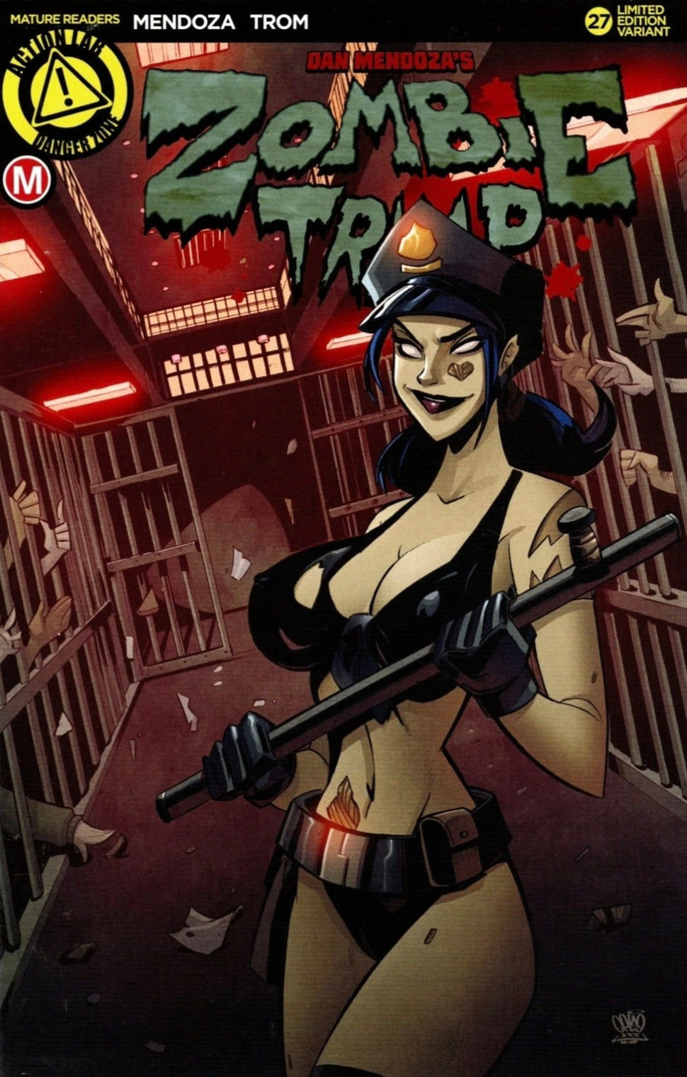 ZOMBIE TRAMP ONGOING #27 CVR CAGED HEAT TROMM (MR) 2016 Zombie Tramp ACTION LAB - DANGER ZONE