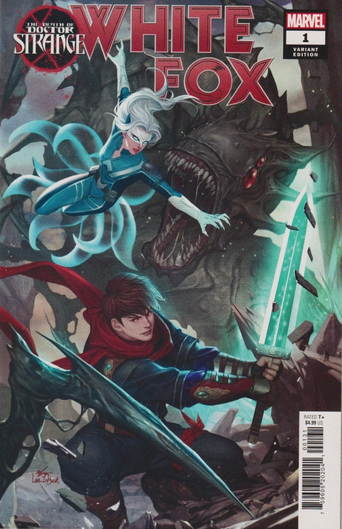 DEATH OF DOCTOR STRANGE WHITE FOX #1 INHYUK LEE VARIANT 2021 Doctor Strange MARVEL PRH