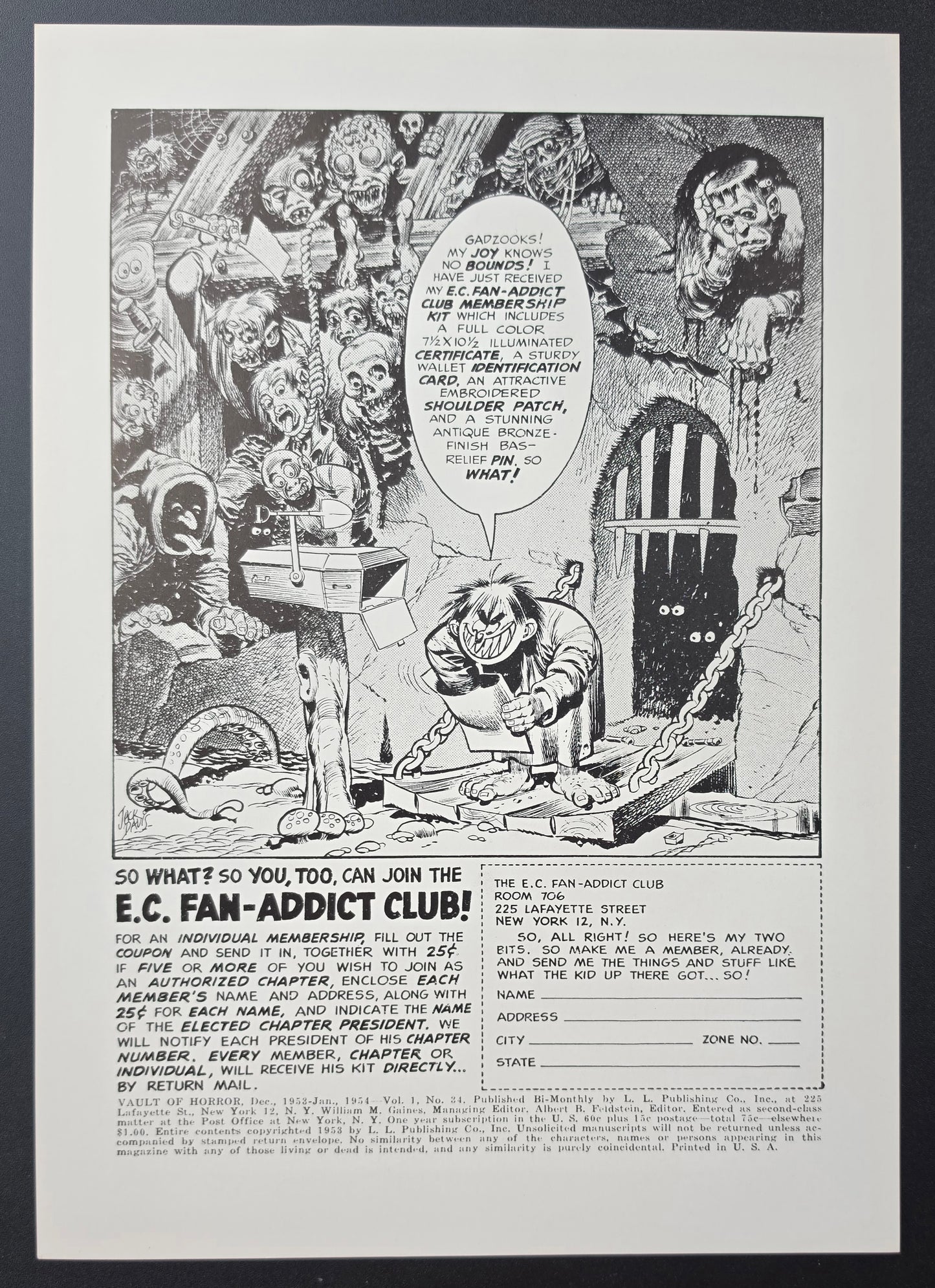 EC COMICS VAULT OF HORROR #34 PRINT EC Comics EC Comics