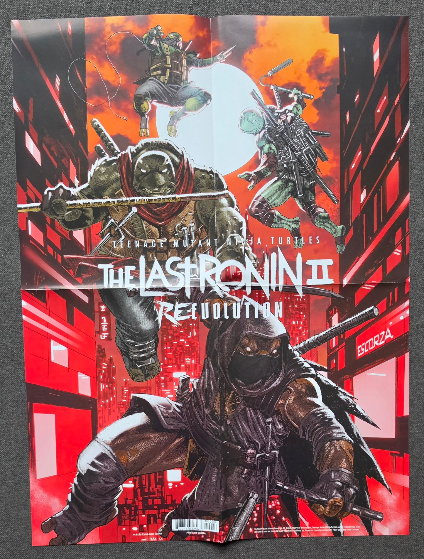 TMNT LAST RONIN II RE-EVOLUTION FOLDED PROMOTIONAL POSTER Batman DC COMICS