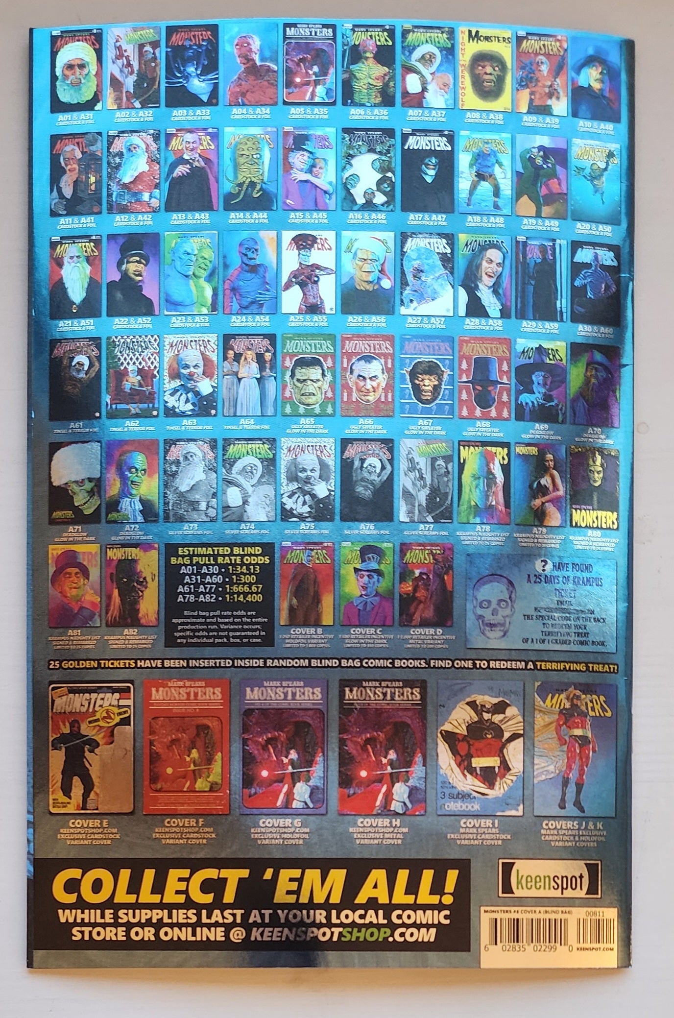 MARK SPEARS MONSTERS #8 BLIND BAG VARIANT A31 FOIL Universal Monsters KEENSPOT ENTERTAINMENT