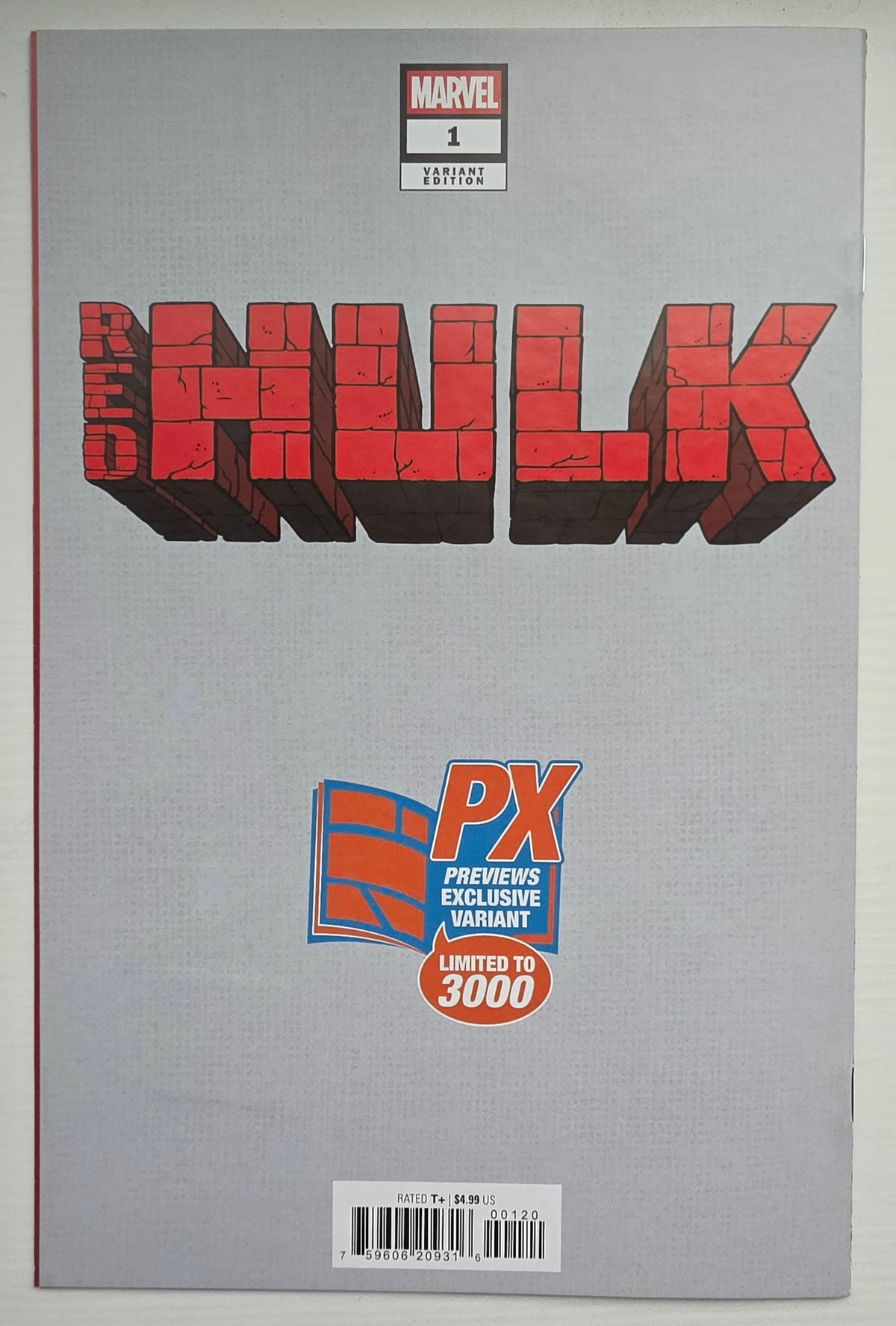 RED HULK #1 PX EXCLUSIVE JOSHUA CASSARA VARIANT 2025 Red Hulk MARVEL COMICS