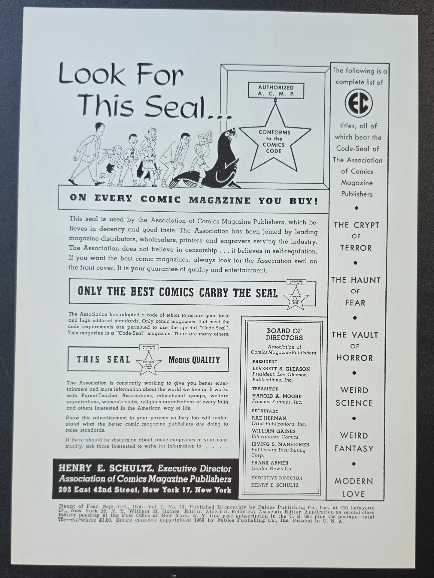 HAUNT OF FEAR #17 PRINT EC Comics EC Comics