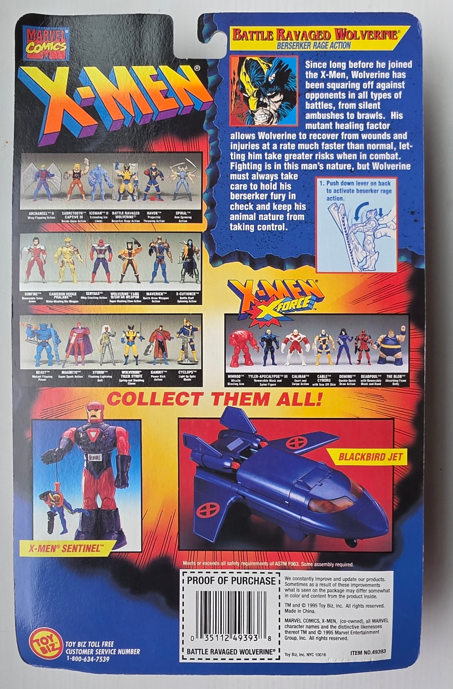 TOY BIZ BATTLE RAVAGED WOLVERINE Spider-Man Toy Biz