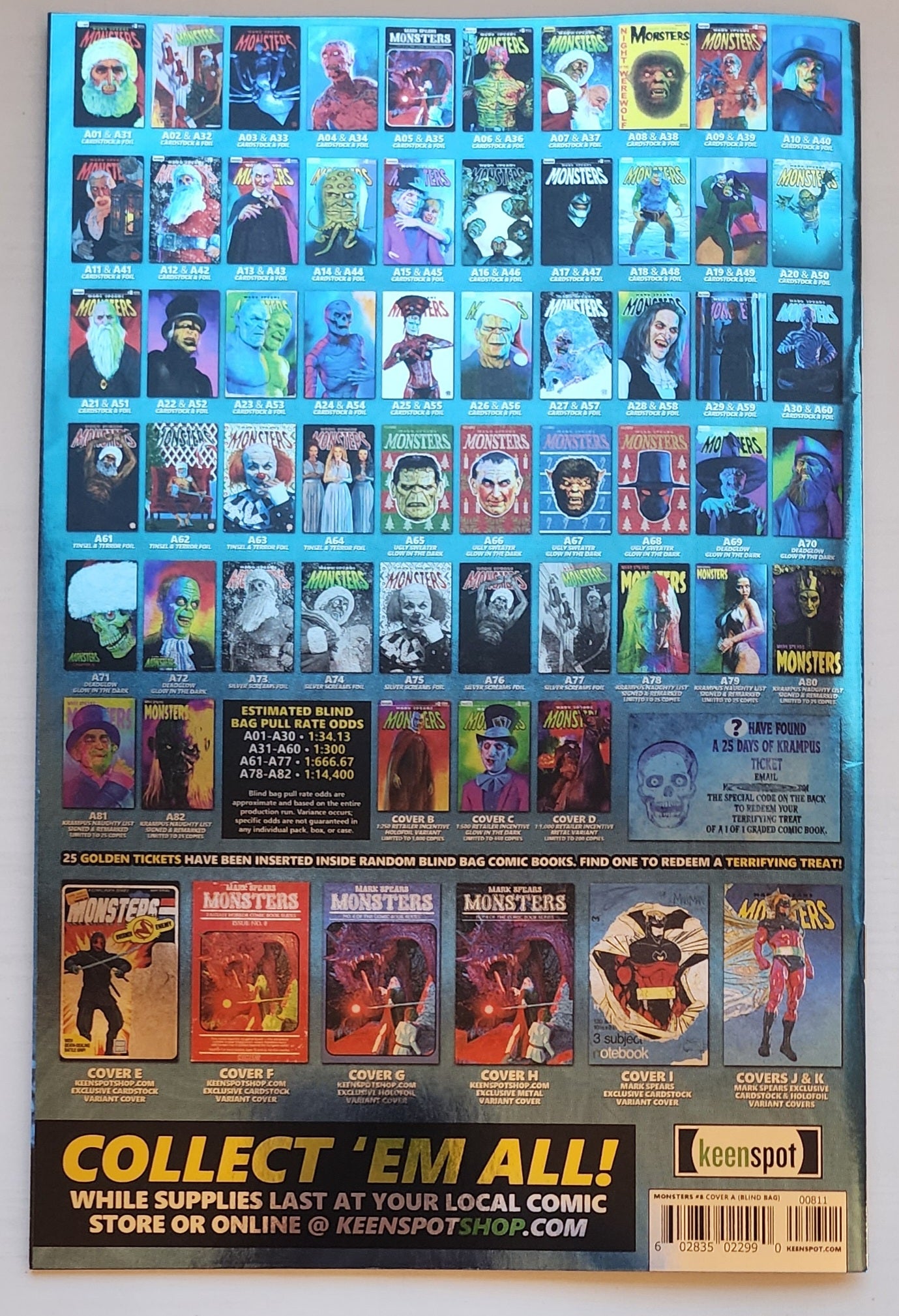 MARK SPEARS MONSTERS #8 BLIND BAG VARIANT A32 FOIL Universal Monsters KEENSPOT ENTERTAINMENT