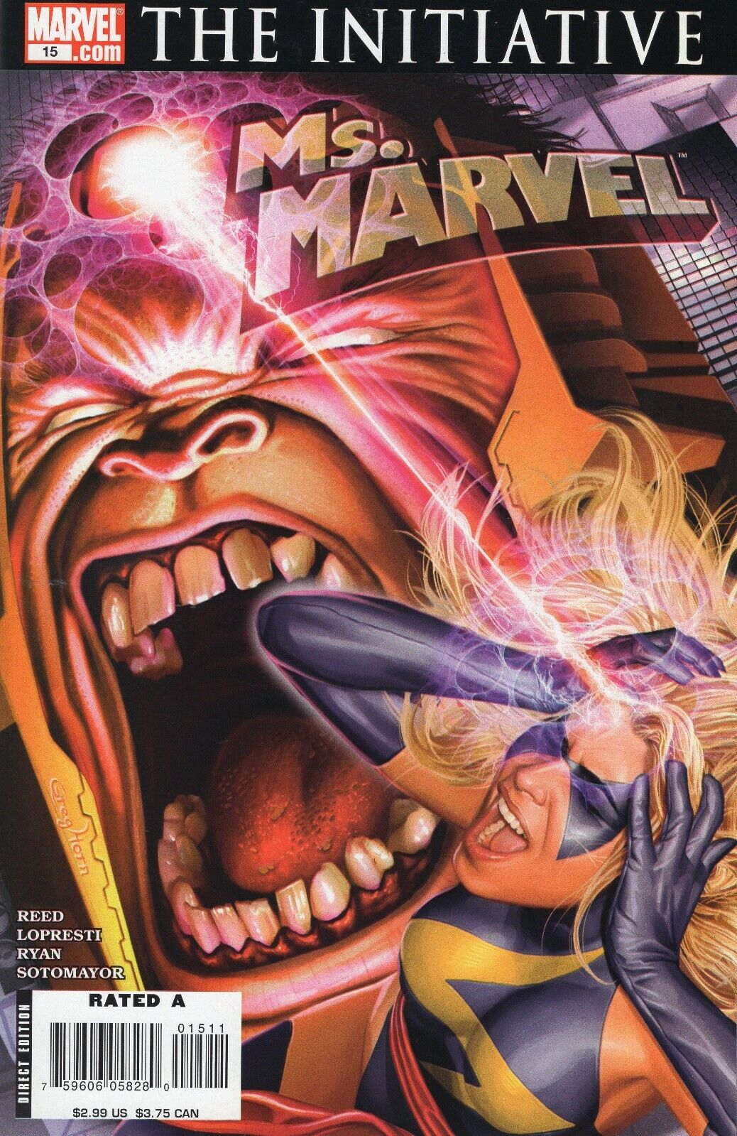 MS MARVEL #15 GREG HORN COVER 2007 Captain Marvel MARVEL COMICS