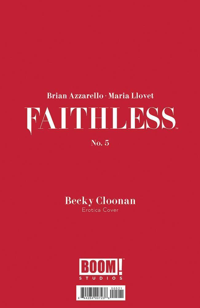 FAITHLESS #5 (OF 5) CVR B EROTICA CLOONAN VARIANT (MR) 2019 Faithless BOOM! STUDIOS