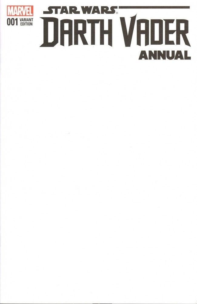 STAR WARS DARTH VADER ANNUAL #1 BLANK VARIANT 2015 Star Wars MARVEL COMICS