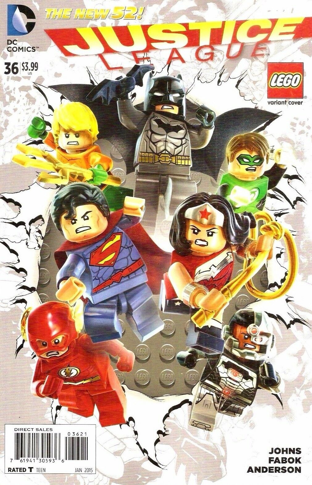 JUSTICE LEAGUE #36 LEGO VARIANT 2014 Justice League DC COMICS