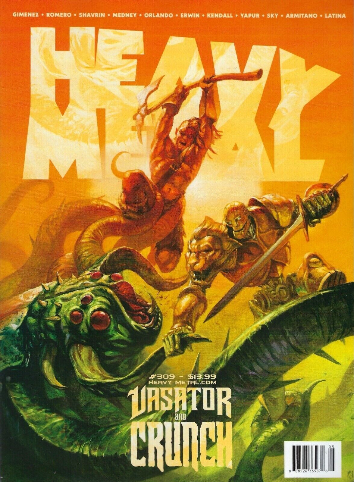 HEAVY METAL #309 VASATOR & CRUNCH (MR) 2021 Heavy Metal HEAVY METAL MAGAZINE