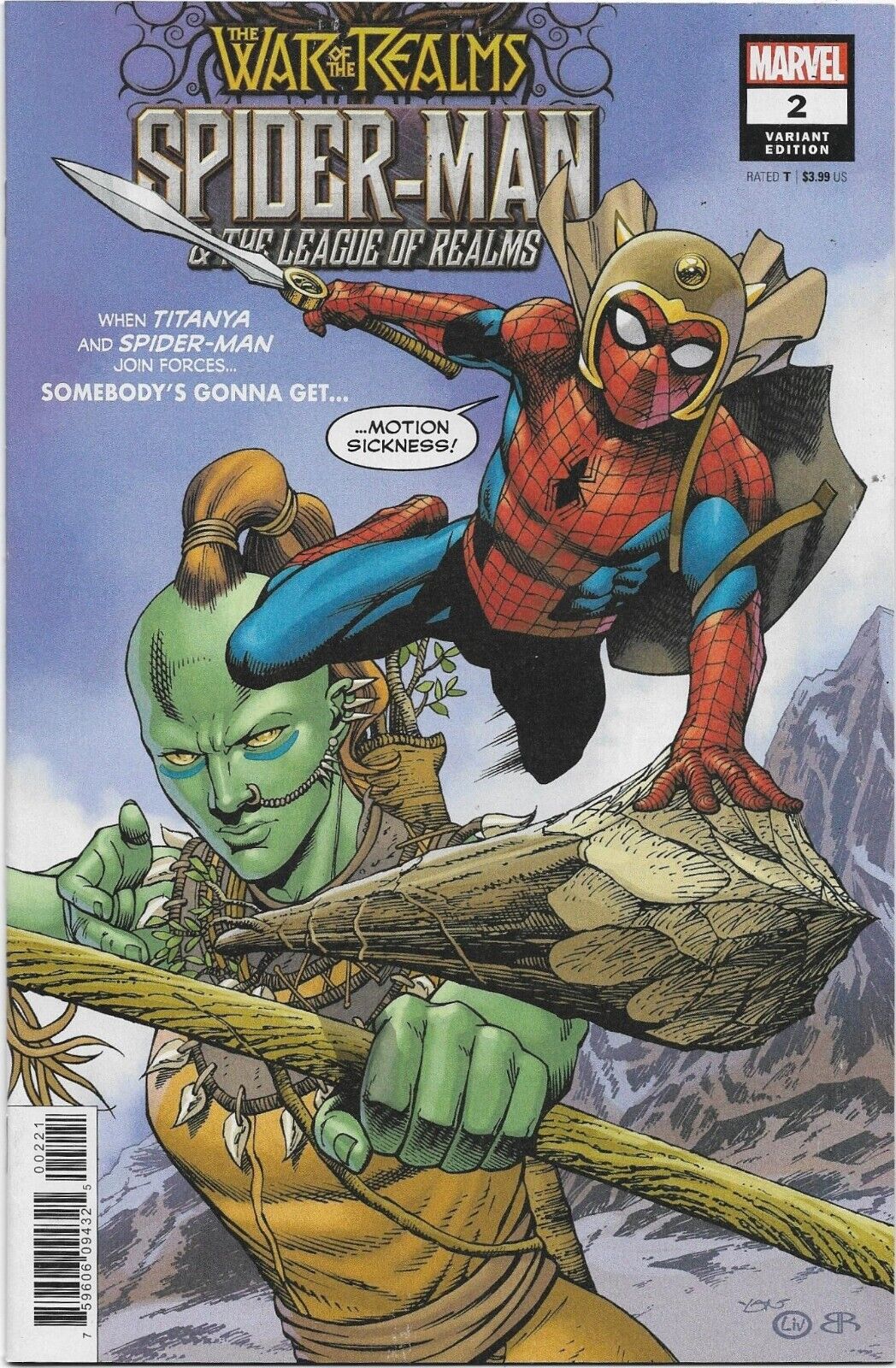 WAR OF REALMS SPIDER-MAN & LEAGUE OF REALMS #2 (OF 3) VARIANT 2019 Spider-Man MARVEL COMICS