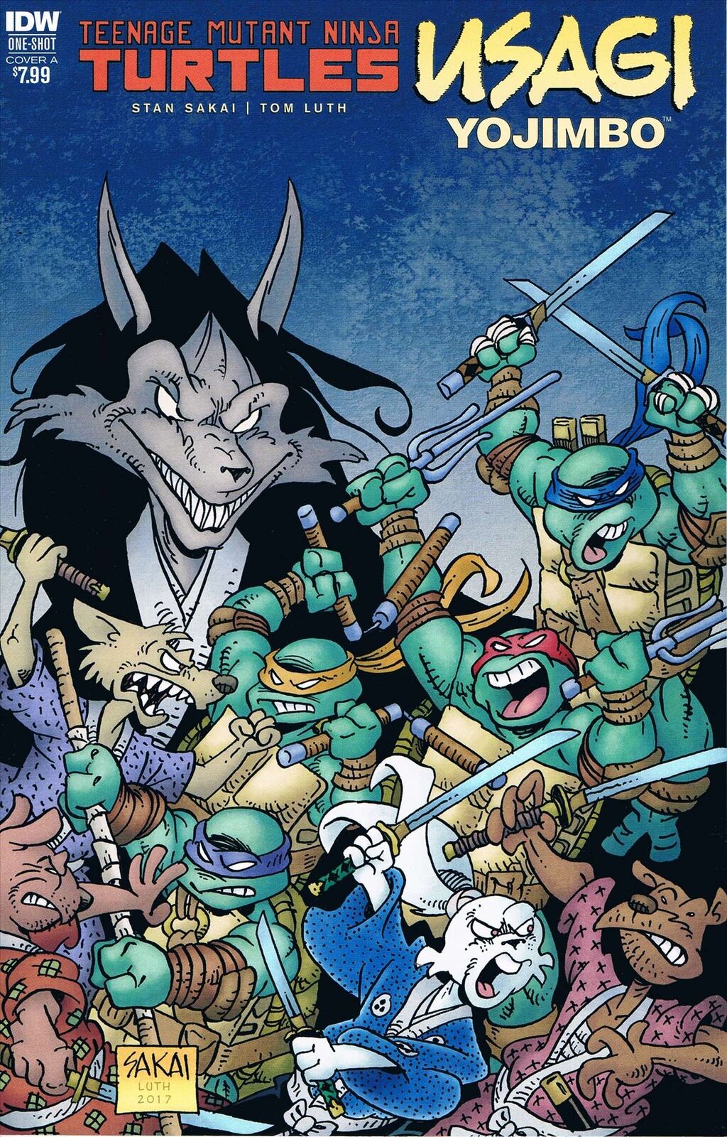 TMNT USAGI YOJIMBO CVR A SAKAI ONE-SHOT 2017 TMNT IDW PUBLISHING