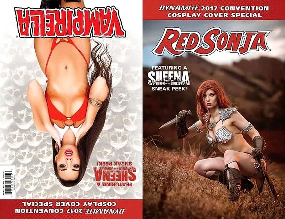 DYNAMITE NYCC CONVENTION COSPLAY SPECIAL VARIANT FLIP BOOK 2017 Red Sonja DYNAMITE
