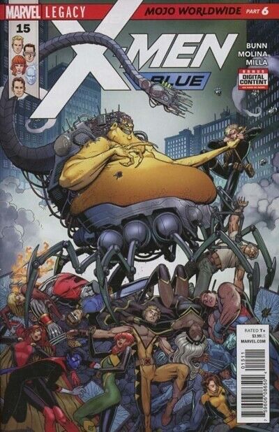 X-MEN BLUE #15 ART ADAMS COVER 2017 X-Men MARVEL COMICS