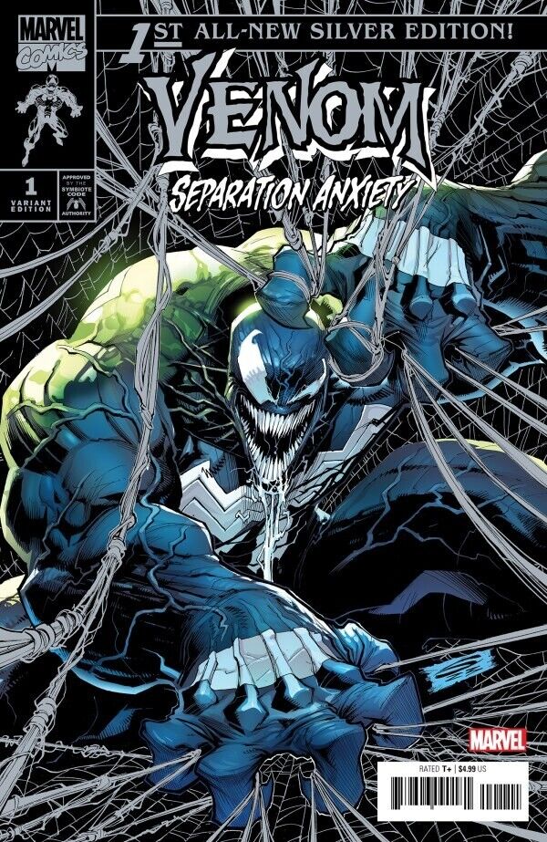 VENOM SEPARATION ANXIETY #1 GERARDO SANDOVAL SILVER 1:100 VARIANT 2024 Venom Separation Anxiety MARVEL COMICS