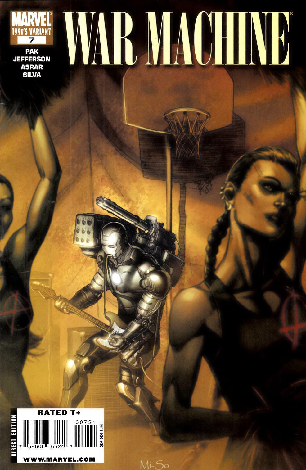 WAR MACHINE #7 90S DECADE VARIANT 2009 Iron Man MARVEL COMICS